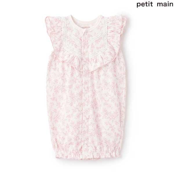 SALE 20%OFF　プティマイン　petit main　花柄フリル2WAYオール　ベビー 50-70cm　9662550