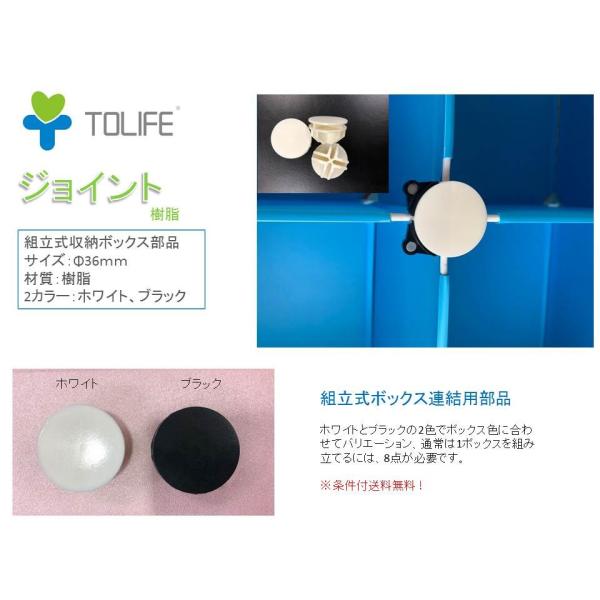 組立式収納ボックスにプレートとプレートをつなぐには必要な連結用ユニットです。1セットには10個が入っております。カラー：ブラック、ホワイトご購入の際にお選んでください。材質：樹脂