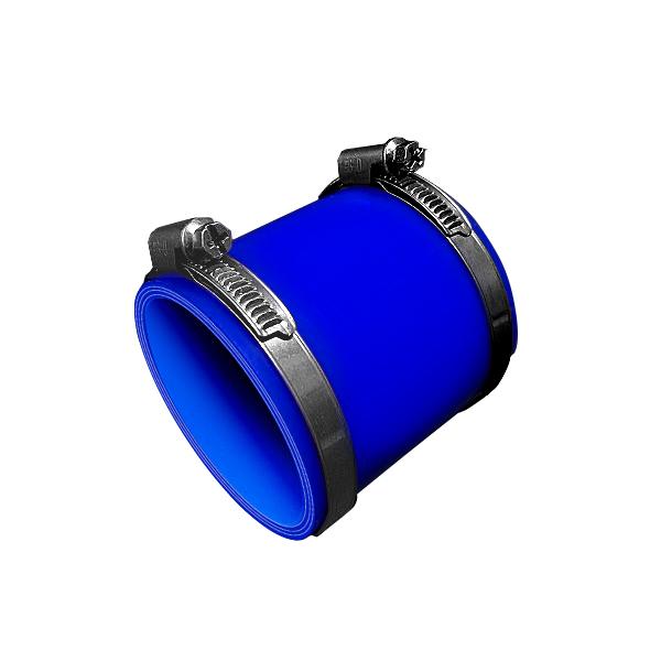 バンド付シリコンホース ショート 同径 内径Φ42mm 青色 ロゴマーク無し