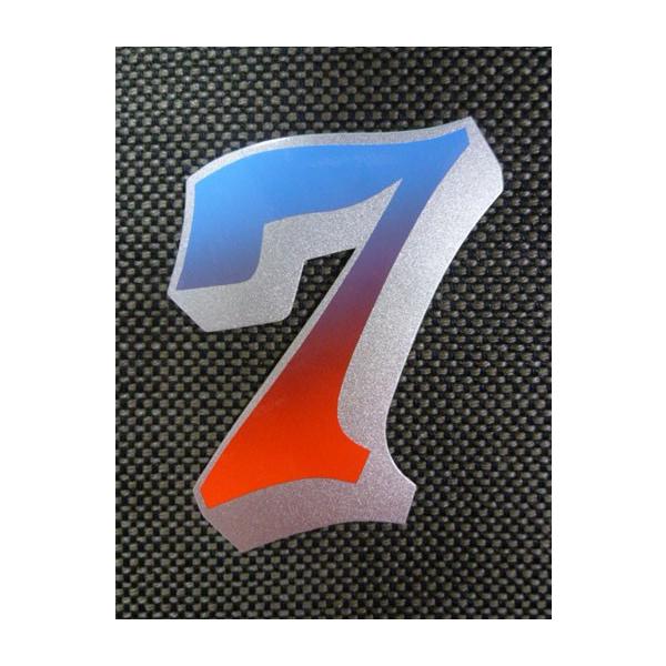 英数字グラデーションステッカー2枚入り　[S]ライトブルー7