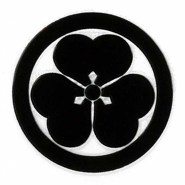 家紋 蒔絵シール家紋ステッカー 「丸に片喰」 黒 : TOYO LABO - 通販