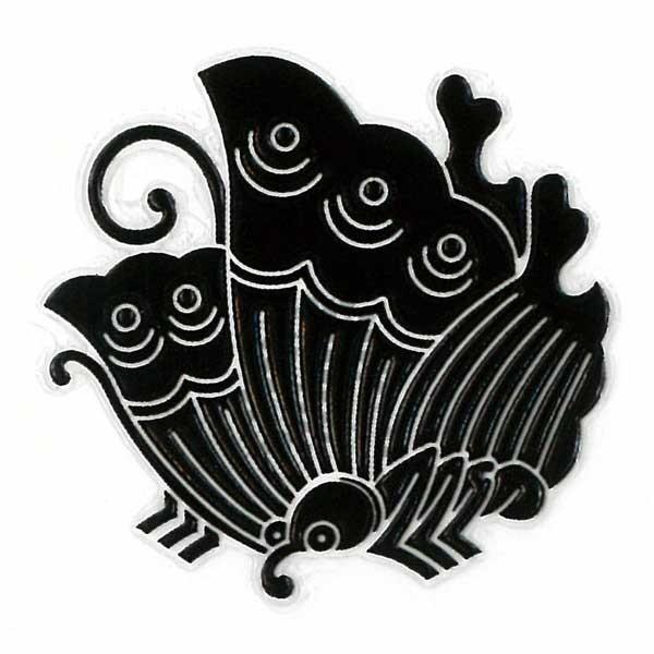 家紋ステッカー 蒔絵シール 揚羽蝶 黒 Kamon 58 Bk Toyo Labo 通販 Yahoo ショッピング