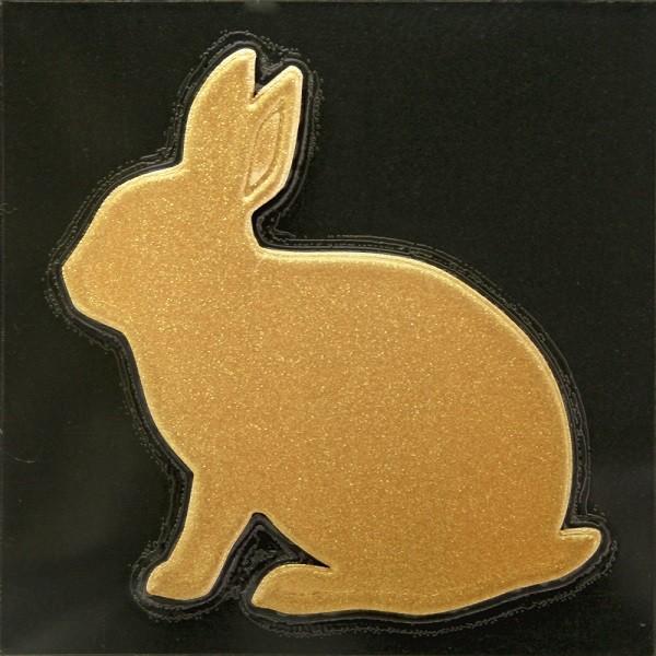 うさぎ 蒔絵シール love animal 「ウサギC（1匹） 金」 : TOYO