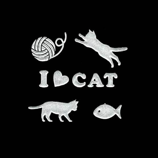 猫 蒔絵シール love cat 「キャット（毛糸玉と魚） 銀」 :MS-CAT-17SV:TOYO LABO - 通販 - Yahoo!ショッピング