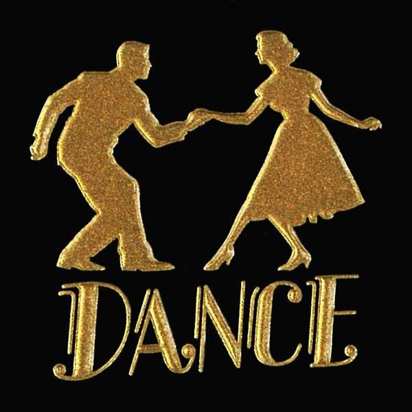 『ダンス・ダンス・ダンス』　ハンドメイド装丁版 ダンス 蒔絵シール「Dance ダンス（スイングダンス） 金 30mm」 : TOYO