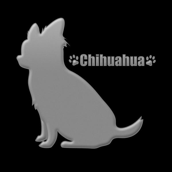 犬 蒔絵シール LOVE DOG チワワ（お座り） 銀 : TOYO LABO - 通販