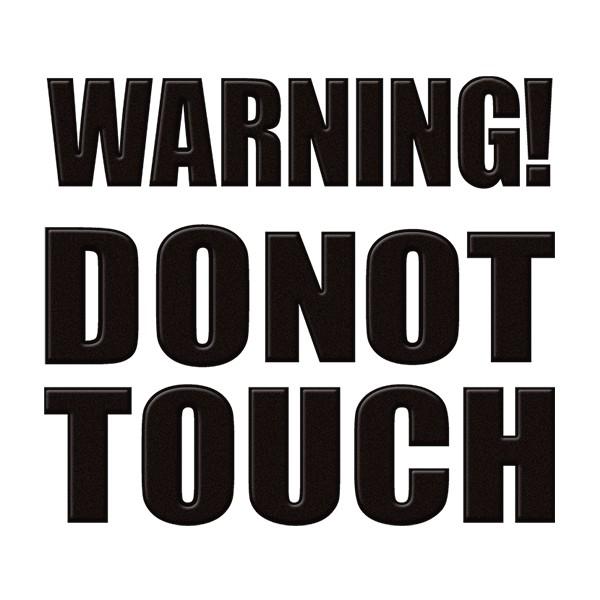 英語 蒔絵シール Moji Warning Donot Touch 黒 Ms Moji 07bk Toyo Labo 通販 Yahoo ショッピング