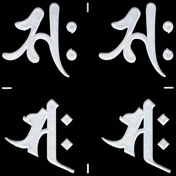 梵字ステッカー 蒔絵シール【勢至菩薩 サク／午 (銀) 24mm】(丸筆