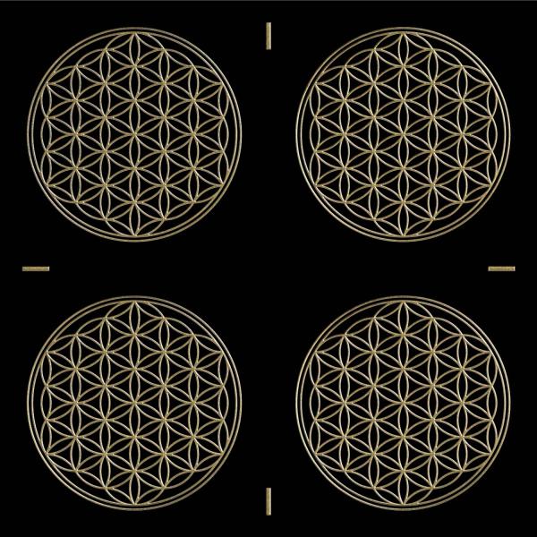 運気アップの蒔絵シールです！<br>「フラワー オブ ライフ」とは、古代から伝わる神聖幾何学模様の一つで宇宙の法則や生命のリズムと深く繋がるシンボルです。<br><br>■日本製■シールサイズ　横60mm...