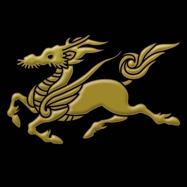 神獣 蒔絵シール 「麒麟 金 55mm」ステッカー お守り ご利益 : TOYO