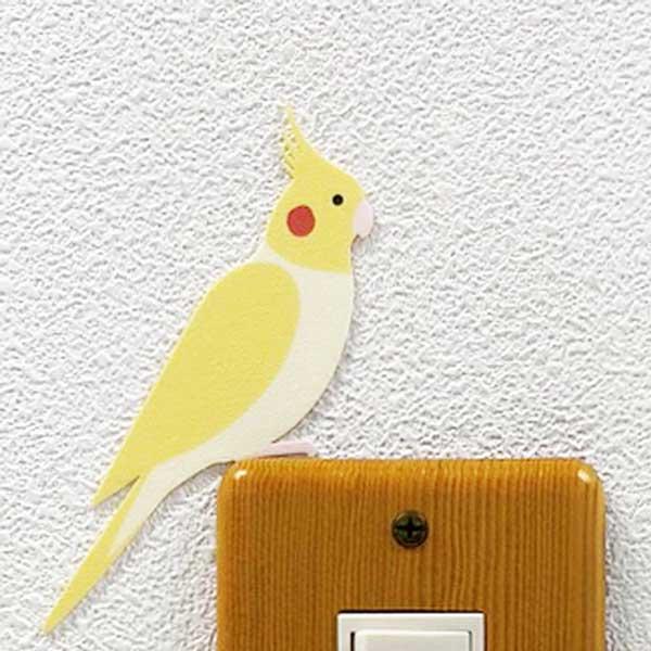 鳥 ウォールステッカー Bird L Ife Color バードライフ カラー オカメインコ黄色 右向き スイッチ ステッカー Ws Bird 15c Toyo Labo 通販 Yahoo ショッピング