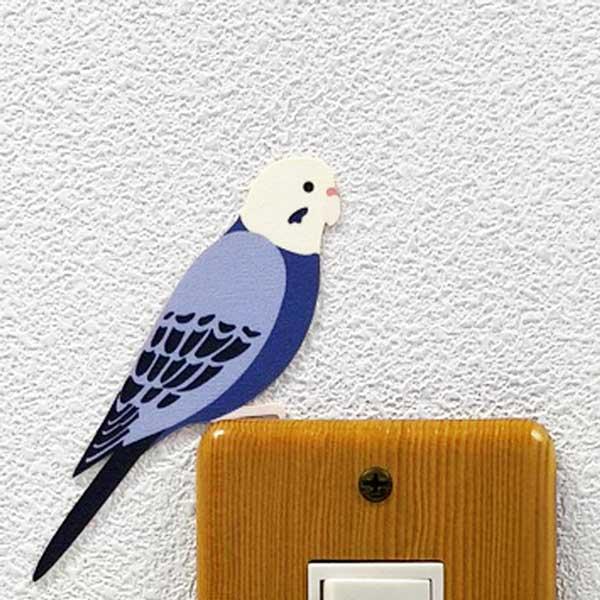 鳥 ウォールステッカー Bird L Ife Color バードライフ カラー セキセイインコ青色 右向き スイッチ ステッカー Ws Bird 18c Toyo Labo 通販 Yahoo ショッピング