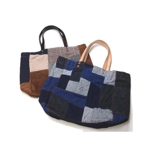 有名なブランド ヌメ革ブラウン パッチワークポケットが可愛い大きめ