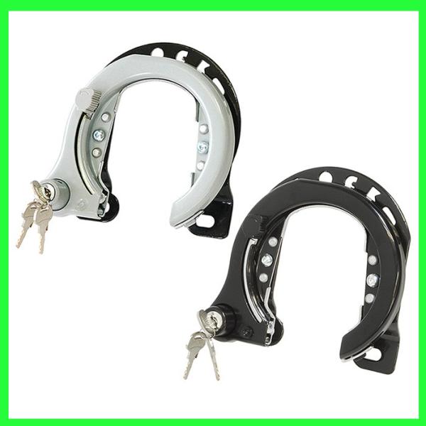 カラー : ブラック　付属品 : リバーシブルキー 3本、専用ブラケット 特徴 ・カンチブレーキおよびVブレーキ専用のブラケット付属でMTBやATBなどに取り付け可能なリング錠・内側寸法最大68mm（実測）の大型サイズ・信頼性の高いリバーシ...