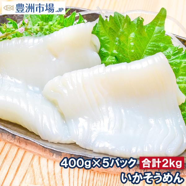 お中元 国産 いかそうめん イカソーメン 合計2kg 400g×5パック スルメイカ  いか イカ 烏賊