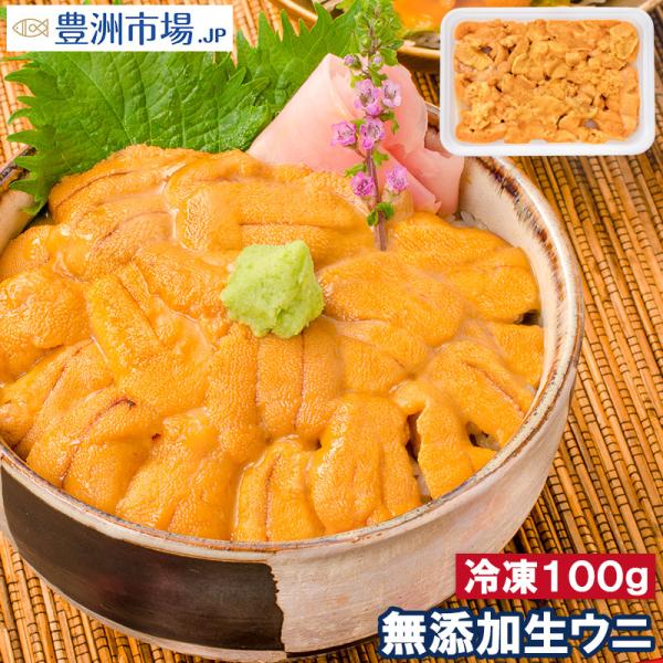 うに＜冷凍生うに100g＞うに丼約2杯分【うに ウニ うにパスタ うにスパゲッティ うに軍艦 うに丼 ウニ丼】【いちご煮 海鮮丼 手巻き寿司 寿司ねた 軍艦巻き 豊洲市場 レシピ ギフト】【商品名】冷凍うに（生食用・お刺身・寿司用ウニ）【原...