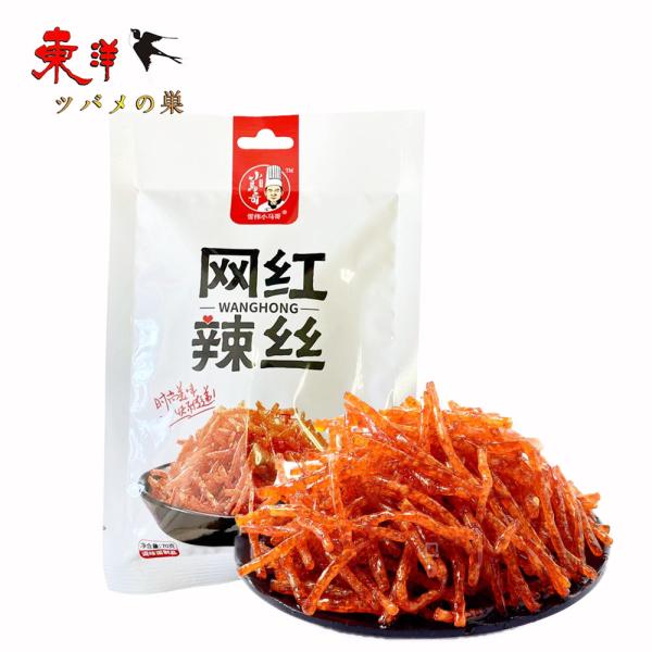 小馬哥网紅辣絲70g【1点】中国の駄菓子 スナック菓子 おつまみ ラーティアオ
