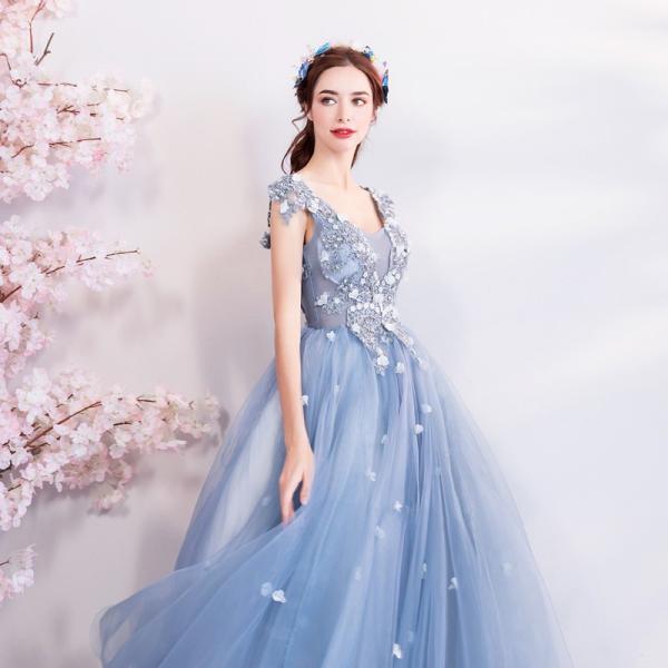 カラードレス ブルー ロング 演奏会 結婚式 花嫁 ウエディングドレス カラードレス ブルー ロング 演奏会 結婚式 花嫁 ウエディングドレス