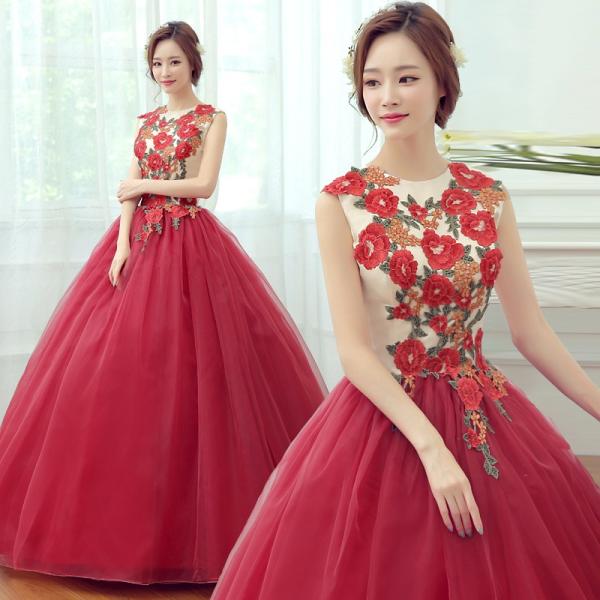 ウエディングドレス カラードレス 赤 安い 結婚式 ロングドレス 演奏会 コンサート 二次会 プリンセスライン ステージ衣装 発表会 パーティードレス 披露宴 Csppq240 トヨワストア 通販 Yahoo ショッピング