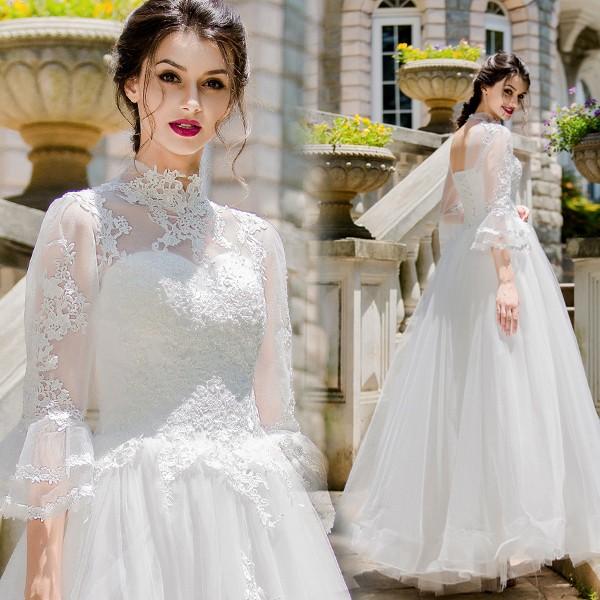 ウェディングドレス 長袖 安い 二次会 ウエディングドレス 秋冬 結婚式 エンパイア 花嫁 ドレス 白 披露宴 ロングドレス ブライダル Wedding Dress Gzppq245 トヨワストア 通販 Yahoo ショッピング