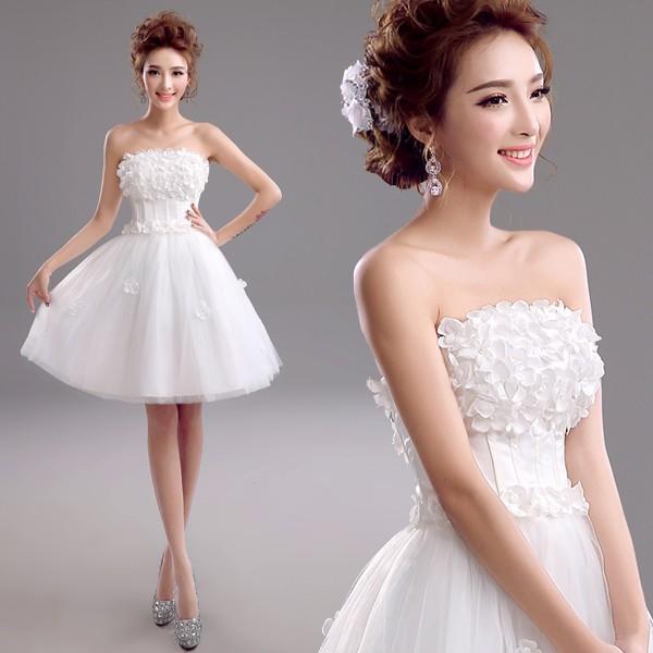 ミニドレス 安い ウェディングミニドレス 結婚式 演奏会 ミニドレス 白 発表会 パーティードレス 二次会 ウエディングドレス 花嫁 ミニドレス コンサート 韓国 Mnhs039 トヨワストア 通販 Yahoo ショッピング