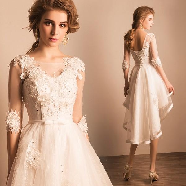 ミニドレス 長袖 白 安い ウエディングミニドレス 結婚式 ミニドレス 演奏会 披露宴 パーティードレス 二次会 ウェディングドレス ミニ 花嫁 コンサート Mnhs067 トヨワストア 通販 Yahoo ショッピング