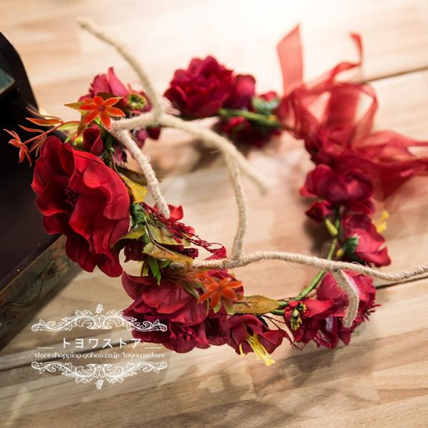花冠 安い ウェディング 花冠 赤 ヘッドドレス ティアラ 造花 髪飾り キッズ 子供用 リゾート 旅行 花嫁 二次会 結婚式 フェス 森ガール ボヘミア 手作り Buyee Buyee 日本の通販商品 オークションの代理入札 代理購入