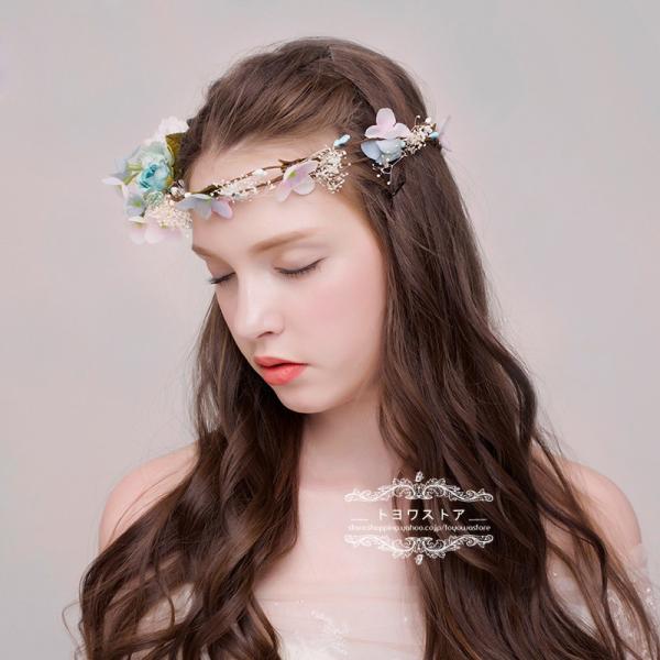 花冠 花かんむり 手作り 安い ウェディング 花冠 ヘッドドレス ティアラ 造花 髪飾り キッズ 子供用 リゾート 花嫁 二次会 結婚式 ボヘミア 水色 Buyee Buyee Japanese Proxy Service Buy From Japan Bot Online