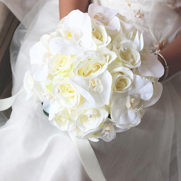 ウエディングブーケ 安い 結婚式 ブーケ 花嫁 アレンジメント 披露宴 ウェディング用 造花 ブライダルブーケ パーティー 前撮り 花束 ph237 トヨワストア 通販 Yahoo ショッピング