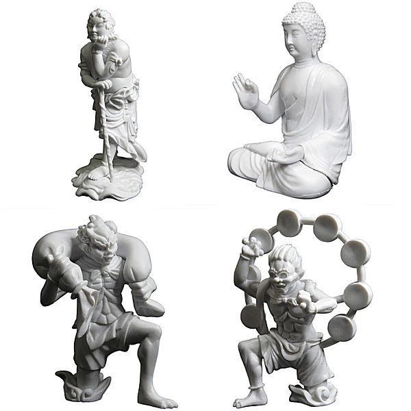 和の心 仏像コレクション極5 [石膏風タイプ4種セット (1.制多迦童子像