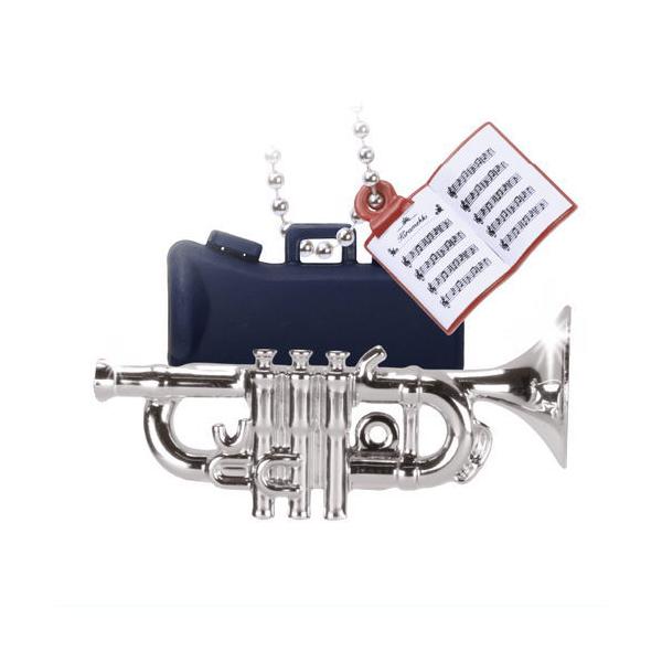 トランペット（ゴールド・シルバー）　キラメッキ楽器#13 金銀メッキが輝く楽器型アクセサリー「キラメッキ楽器」の第15弾