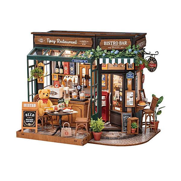 ▼この商品は【ROBOTIME ROLIFE DIYミニチュアドールハウスキット 【DG167：Tipsy Restaurant】】です。ROBOTIME社の「Rolife ミニチュアドールハウス」です。塗装済みで簡単な組み立て式のDIYミ...