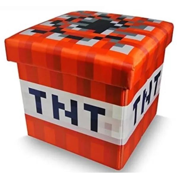 マインクラフト 座れる上部クッション仕様 収納スツール TNT 収納