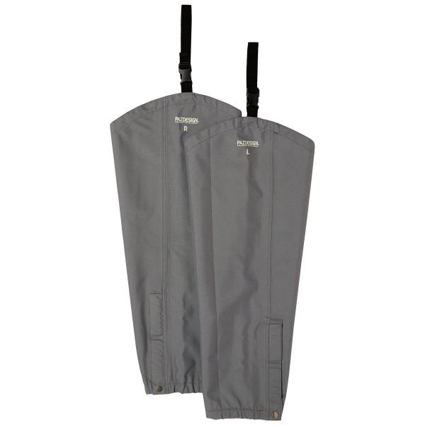 ■メーカー：パズデザイン・入数:左右 各1枚・カラー: チャコール・サイズ: M・本体: ポリエステル100%・品番: PAC-279ブッシュ等からウェーダーを保護。ブーツフットタイプのウェーダーにも装着可能。スタッフバッグ付き。【本体】ポ...