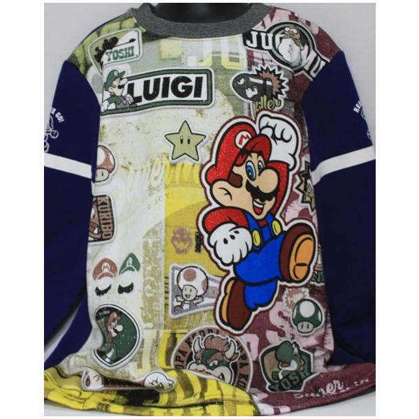スーパーマリオ寝ても覚めても光る！パジャマ裏起毛（バンダイ）A