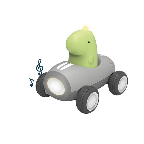 『PLAY POP（プレイポップ）』は、小さいお子様から大人の方まで、幅広く楽しんでいただける、世界中のパーティーゲームやボードゲームが揃った、トイザらスのプライベートブランドです。 かわいい恐竜のレーサーが乗ったフリクションカーボタンを押...