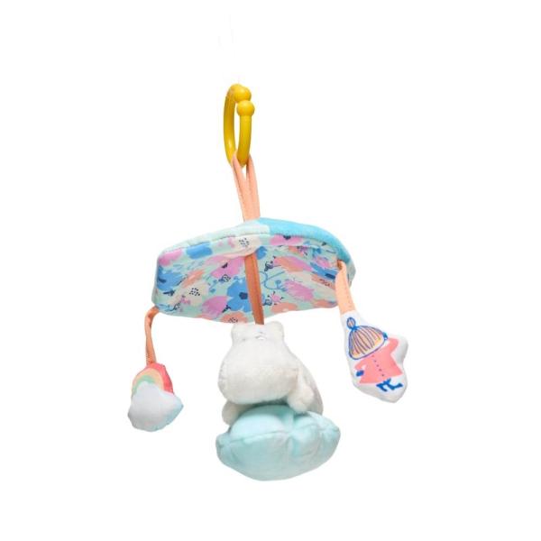 ムーミンシリーズからいつも一緒！おでかけメリー　ムーミン登場・Ｃ型リンクで取り付け簡単・赤ちゃんのファーストトイに最適・安心のやわらか素材使用