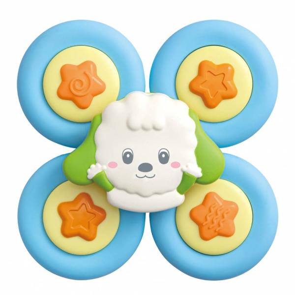 吸盤でペタッとくっつくハンドスピナー！お家でお外で、夢中でくるくる回しちゃおう！テーブル、床、窓ガラス、車の窓など吸盤のつくところならどこでもセット！ペタッとくっつくから小さなお子様でもまわしやすい！羽根のふちはやわらか素材で安心です。また...