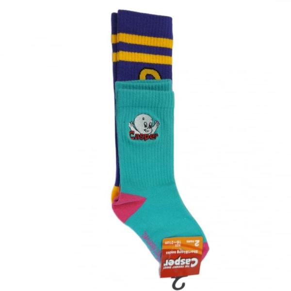 ,#00003556 【Universal × chimajiro0730さん】 キャスパー 2Pソックスキャスパーソックスとハイソックスの2枚組です。9-15cm 身丈20cm 後ろ丈12cm 足口巾6.5cm つま先巾6.8cm 足底丈...