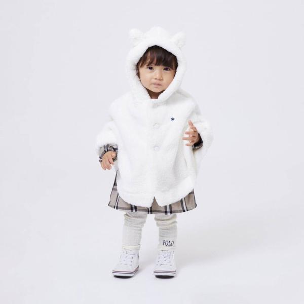,#20251201001,#00003514,#20251219099,#00003638 POLO BCSブランドのケープです。ボアフリース生地で、フードに耳も付いていてかわいいデザインです。