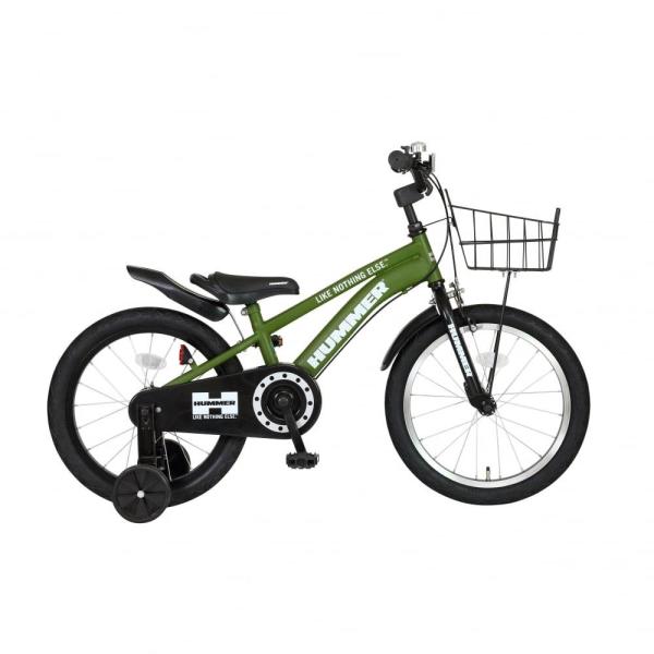 ＨＵＭＭＥＲ（ハマー）オフィシャルライセンス自転車。人気のＨＵＭＭＥＲ（ハマー）ブランドキッズシリーズからトイザらス限定モデル・カーキグリーンが登場！！折りたたみ機能付きの補助輪は、補助輪を外すことなく跳ね上げて練習できるので補助輪を外した...