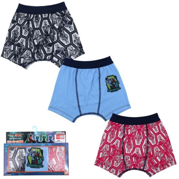 ,#00003659 男の子に大人気！仮面ライダーゼッツがプリントされた3枚組ボクサーブリーフです。＜仕様＞　　　　　  100cm　　 110cm　　 120cm前身中心丈  16.5cm 　 18.0cm 　 19.5cm脇丈　　　  ...