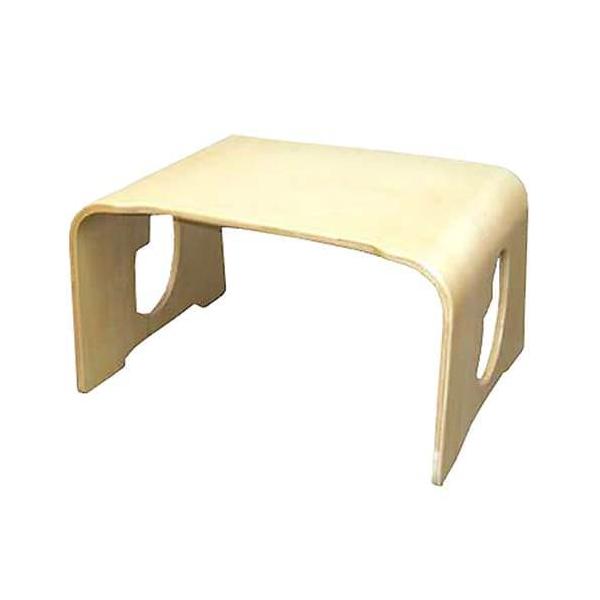 ,, 「キコリの小イス」ファンのリクエストに応え、丸くてやさしいフォルムのテーブル（机）が登場！おえかきや、おりがみ、絵本などを楽しんでね。やわらかな白木の色を生かしたシンプル・デザイン、丸くてやさしいフォルムのテーブル♪※画像と実際の商品...