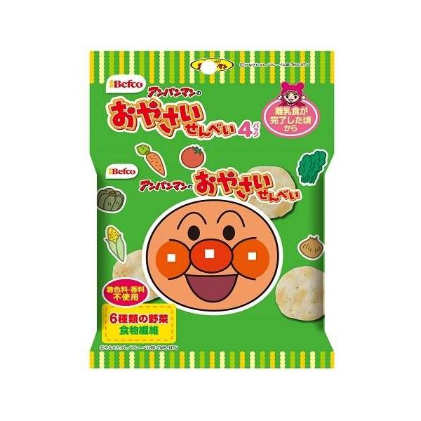 ,#00003568 6種類の野菜（ほうれん草、オニオン、にんじん、トマト、かぼちゃ、コーン）を生地に練り込み、お子さまも食べやすいあっさりとしたオニオンスープ味に仕上げました。一口サイズの丸いおせんべいです。＜対象年齢＞1歳4か月ごろから