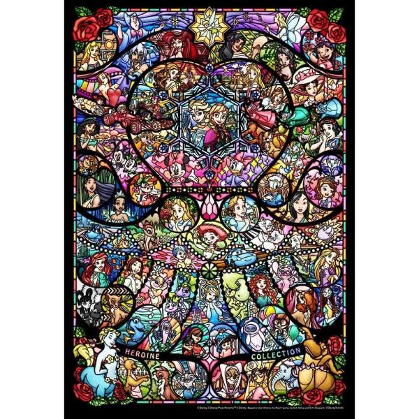 1000ピース ジグソーパズル ディズニー Amp ディズニー ピクサー ヒロインコレクション ステンドグラス 世界最小1000ピース 29 7x42cmの価格と最安値 おすすめ通販を激安で