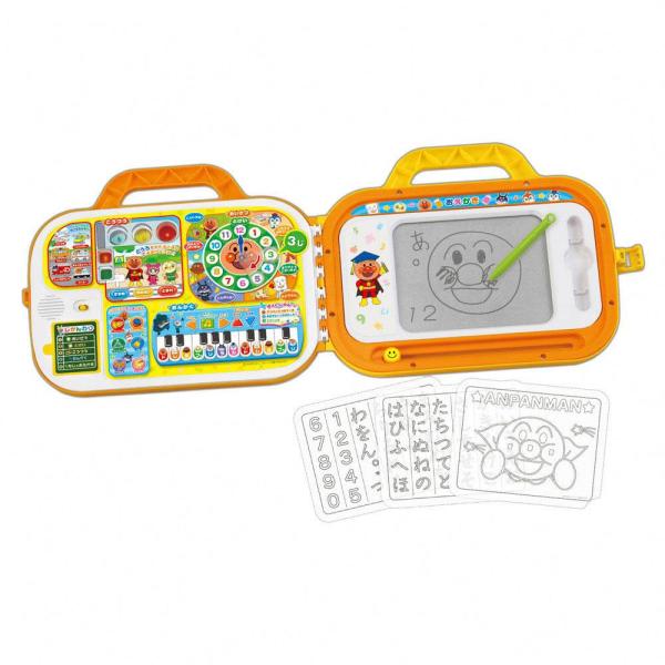 ,, 1つのバッグに、おえかき、ひらがな、数字、ピアノ、あいさつ、時間の読み方、信号機の見方、乗り物の種類と音、楽器の種類と音といった、たのしいお勉強とあそびがいっぱい詰まっています！バッグ型で持ち手が付いているから持ち運びにも便利！＜セッ...