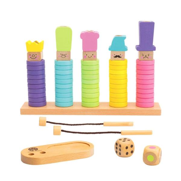 ,,,,, 成長に合わせた遊びが30種類以上！リング型のつみきです。棒通し、ひも通し、サイコロをつかったゲームと成長に合わせて長く遊べます。「色分け・順番の理解・数や量の一致」など様々な要素が身に付きます。また、顔や帽子を組み合わせると着せ...