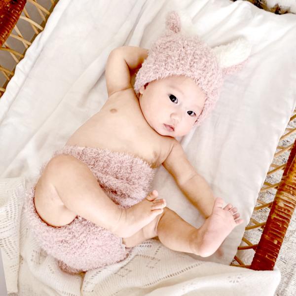 憧れ ニューボーンフォト 撮影衣装 ピンク 新生児 チュチュ ヘアバンド チュール ピンク花ワンピース×白カチューム♪ニューボーンフォト撮影衣装 チュールスカート