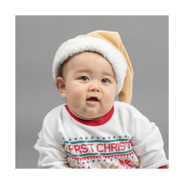 ベビーザらス限定 クリスマス サンタ帽(ベージュ×フリー)