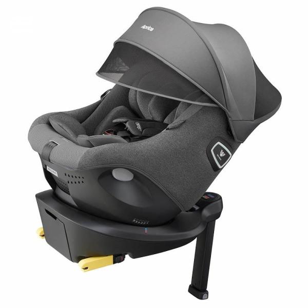 Aprica アップリカ ISOFIX クルリラ プライト (ナイトグレー) チャイルドシート ISOFIX固定 R129適合 回転型 ひろびろシート